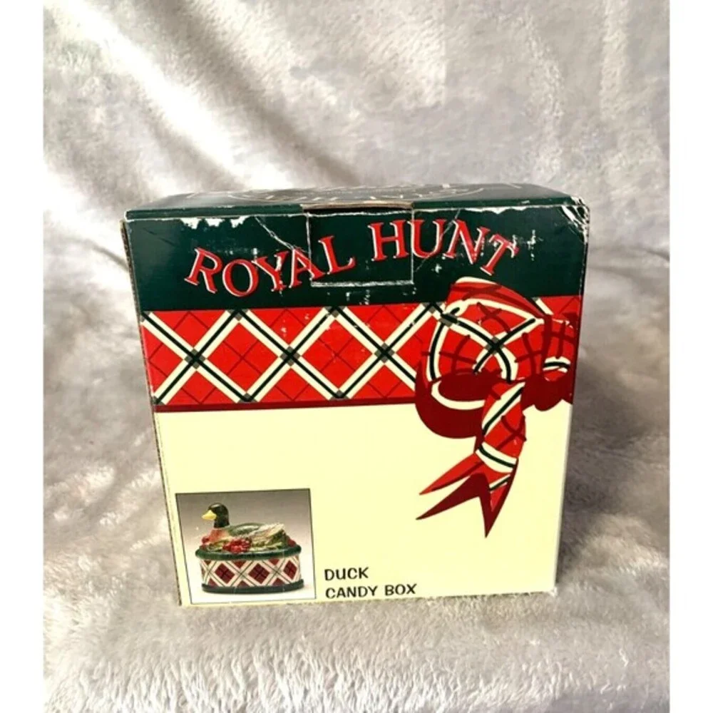 Noritake ROYAL HUNT Ceramic Mallard DUCK‎ Candy BOX 2002 Excellent Vintage